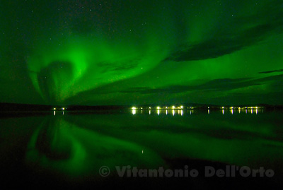 Aurora boreale. Nikon D200, ob. 12-24mm f4.0